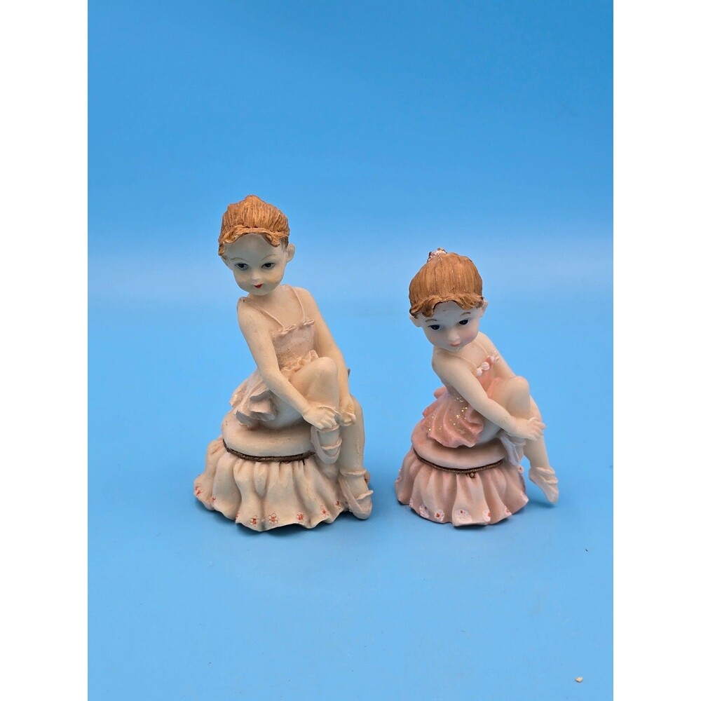 Ballerina Girl Figurines 3.5" 4" (2)